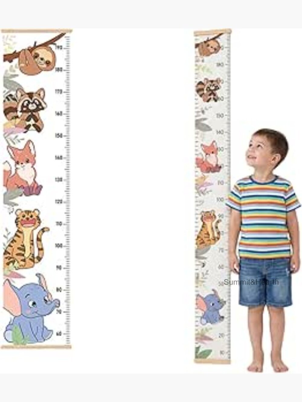 Canvas Height Chart for Kids Growth Measurement Wall Decor 8.26x76.77in